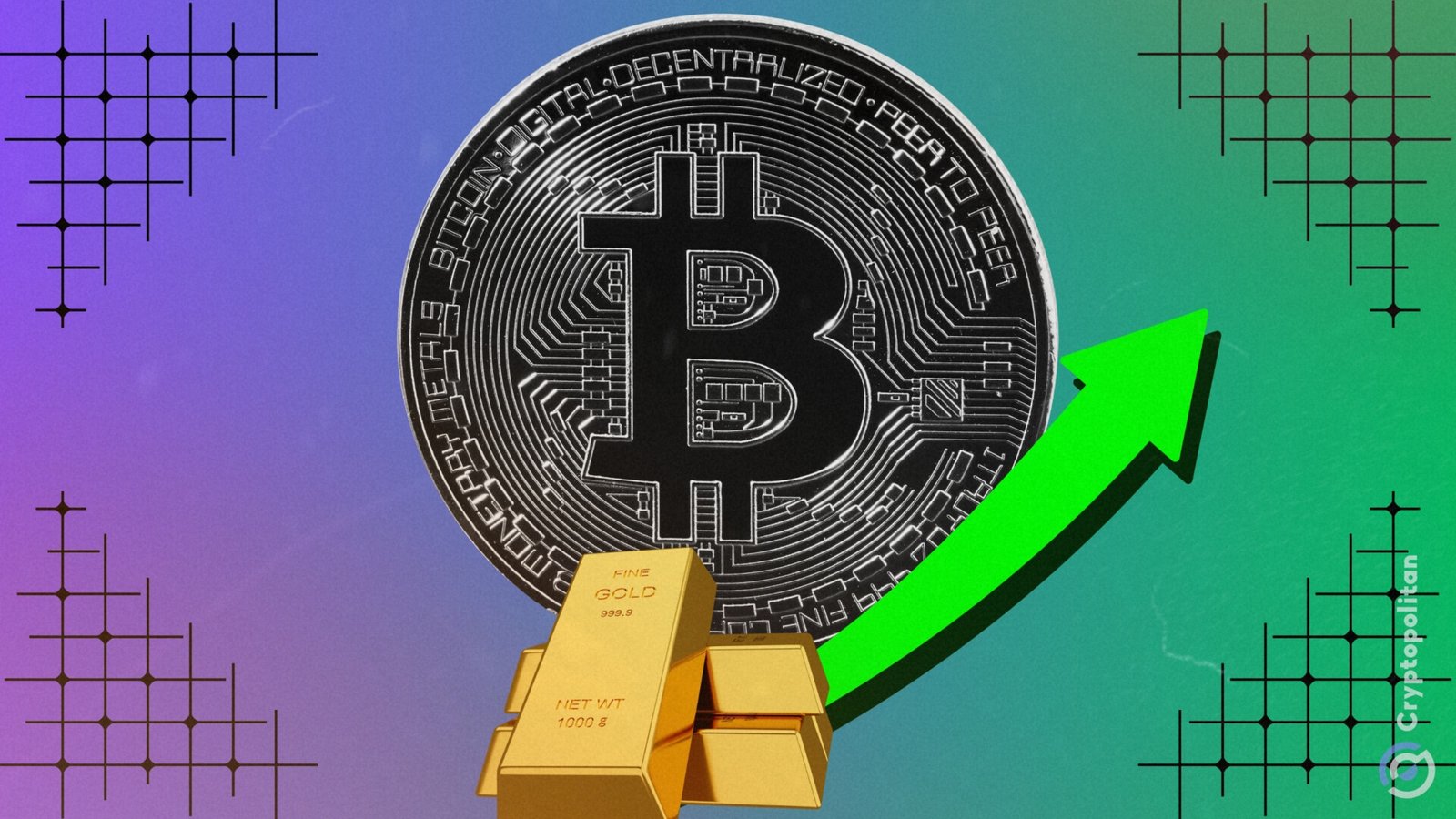 Gold’s unstoppable rally hits new highs, while Bitcoin remains flat