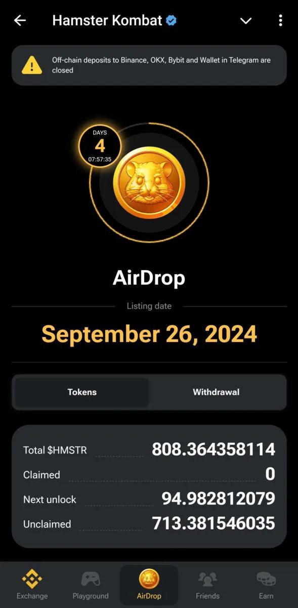 Hamster Kombat secret airdrop on Binance revealed