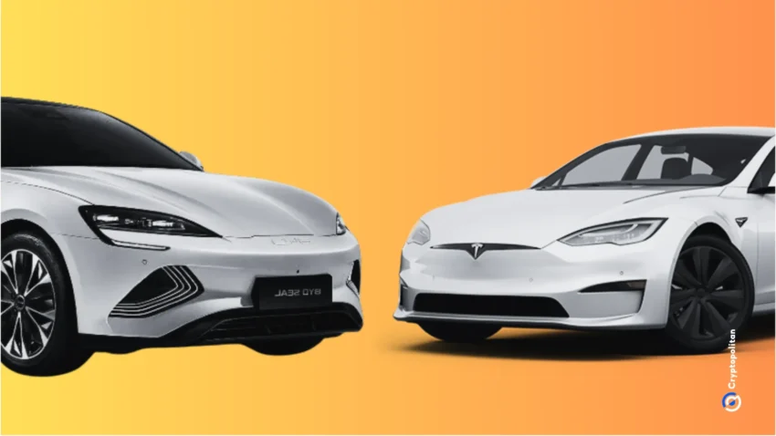 Chinese EV maker BYD’s quarterly revenue outperforms Tesla for the first time
